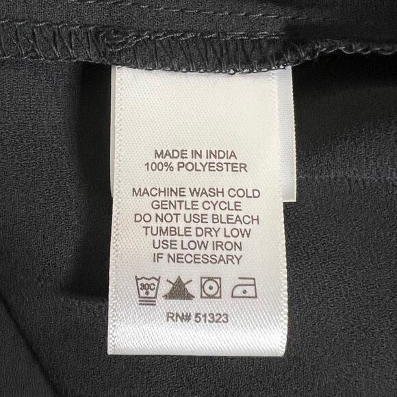 CeCe Womens Blouse Size 3X Black Pink Dark Floral Print Chiffon Long Sleeve - Picture 6 of 7